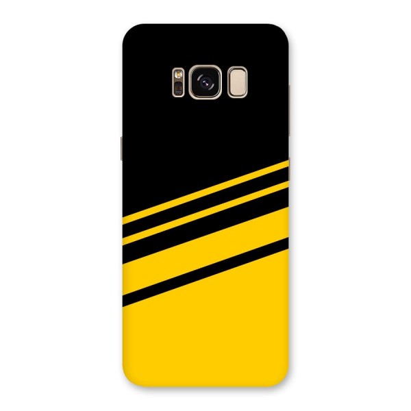 Slant Yellow Stripes Back Case for Galaxy S8